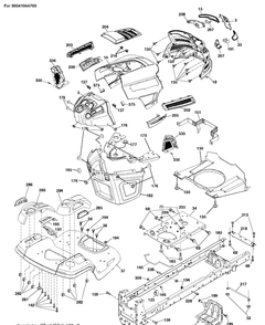 Chassis And Enclosures Diagram and Parts List for TS242D  Husqvarna Lawn Tractor