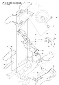 Cover 3 Diagram and Parts List for RIDER15V2AWD (965200901)(2008-01) Husqvarna Lawn Mower