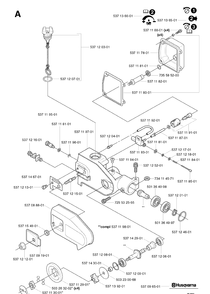 Drill Diagram and Parts List for 326P 20021800001-20042300000 Husqvarna Pole Saw