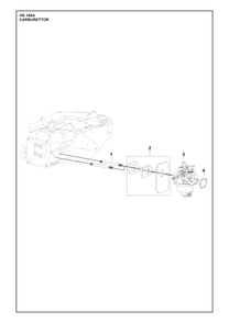 Carburetor Diagram and Parts List for HS166A  Husqvarna Engine