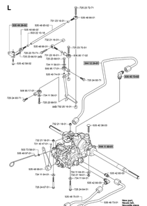 Transmission Diagram and Parts List for RIDER155AWD (965089301)(2006-01) Husqvarna Lawn Mower