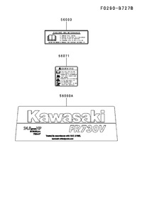 Decals Diagram and Parts List for FR730V-DS04 2017-09 Husqvarna Engine