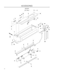 Accessories Diagram and Parts List for DTF6BF 2010-02 Husqvarna Dethatcher