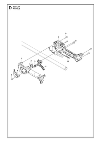 Handle Diagram and Parts List for 525ILXT  Husqvarna Trimmer