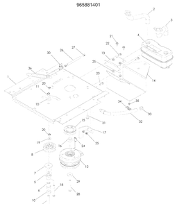 Part Location Diagram of 539115278 Husqvarna Pulley Idler