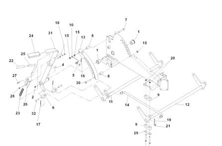 Mower Lift/Deck Lift Diagram and Parts List for IZ5225TXPKOA (968999307)(2007-04) Husqvarna Lawn Mower