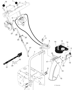 Control Panel / Discharge Chute Diagram and Parts List for 924SBE (96193002202)(2007-10) Husqvarna Snow Blower