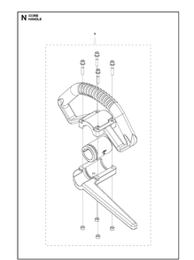 Handle Diagram and Parts List for 333RBMARKII (967968001)(2019-04) Husqvarna Edger