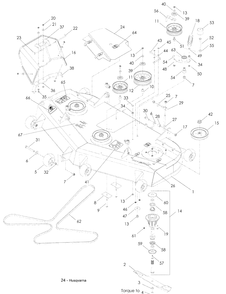 61 Inch Deck Diagram and Parts List for LZ6130 (968999675)(2008-12) Husqvarna Lawn Mower