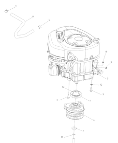Engine Briggs And Stratton 19 Hp Diagram and Parts List for Z4619 (968999656)(2007-04) Husqvarna Lawn Mower