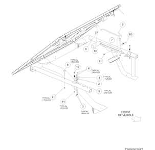 Latch Plate And Prop Rod Diagram and Parts List for HUV4421DXP 2006-11 Husqvarna Lawn Tractor