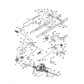 Drive Diagram and Parts List for 917287561  Husqvarna Lawn Tractor