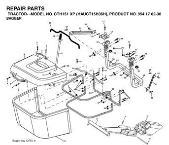Part Location Diagram of 532193313 Husqvarna Pin Clevis