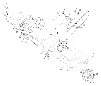 Mainframe, Left Side Diagram and Parts List for 650CRT (954328030-A)(2000-11) Husqvarna Tiller