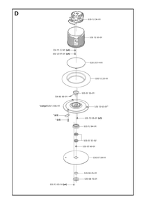 Blade Motor And Cutting Equipment Diagram and Parts List for 210  Husqvarna Lawn Mower