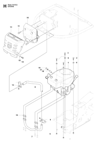 Engine Diagram and Parts List for R15-V2 (965200701)(2009-04) Husqvarna Lawn Tractor