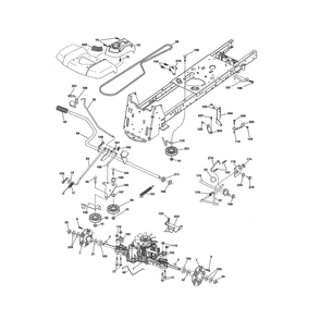 Drive Diagram and Parts List for LGT2654-96045004700  Husqvarna Lawn Tractor