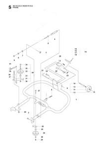 Frame Diagram and Parts List for R15-V2 (965094501)(2007-01) Husqvarna Lawn Tractor