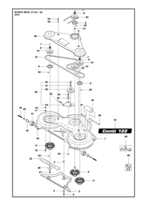48/122cm Cutting Deck Diagram and Parts List for 122P5242012-2022  Husqvarna Lawn Tractor Accessories