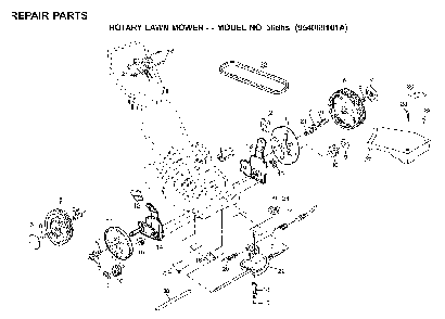 Repair Parts Diagram and Parts List for 56SFE (954065401C)(1995-04) Husqvarna Lawn Mower