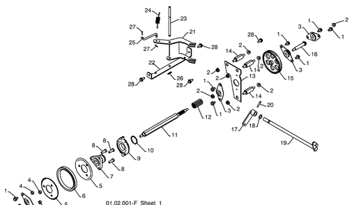 Drive Diagram and Parts List for 1130SB (96193004300)(2008-11) Husqvarna Snow Blower