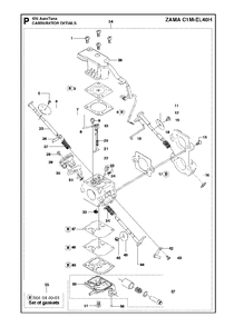 Carburetor Details Diagram and Parts List for 570AUTOTUNE 2013-03 Husqvarna Chainsaw
