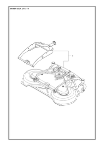 44/112cm Cutting Deck Diagram and Parts List for 112R400  Husqvarna Lawn Tractor Accessories