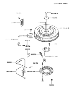 Electrical Diagram and Parts List for FX751V-DS00 2017-09 Husqvarna Engine