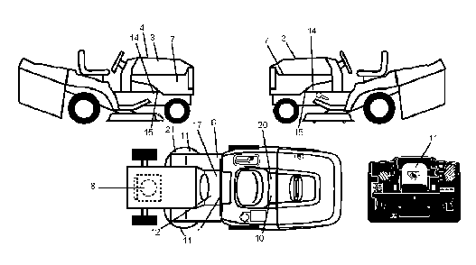 Decals Diagram and Parts List for CTH220TWIN (96061019103)(2008-11) Husqvarna Lawn Tractor