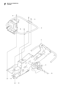 Part Location Diagram of 544244501 Husqvarna Engine Frame