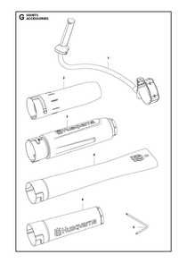 Accessories Diagram and Parts List for 550IBTXBT  Husqvarna Leaf Blower / Vacuum