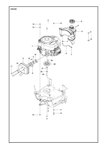 Engine Diagram and Parts List for R112C (967178402)(2021-01) Husqvarna Lawn Mower