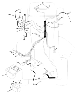 Electrical Diagram and Parts List for LTH130 (954140005G)(1998-07) Husqvarna Lawn Mower