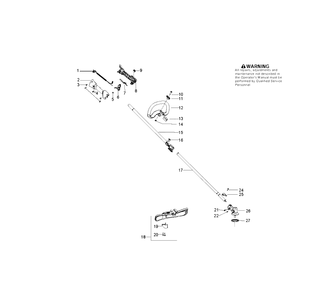Shaft And Handle Diagram and Parts List for 128LDX 545192137 Husqvarna Edger