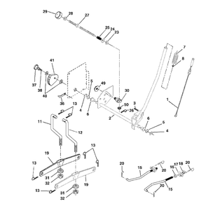 Mower Lift Diagram and Parts List for YTH1542XP (954567253-F)(2002-02) Husqvarna Lawn Tractor