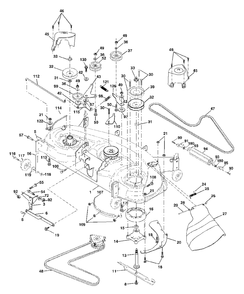 Mower Deck Diagram and Parts List for YTH1848XP (954567260-B)(2001-05) Husqvarna Lawn Tractor