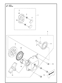 Starter 2 Diagram and Parts List for 541RS  Husqvarna Brush Cutter