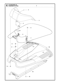 Part Location Diagram of 576636701 Husqvarna Charging Station