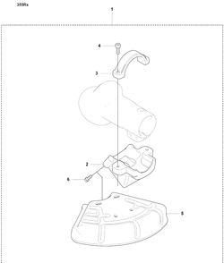 Guards/355 Rx Diagram and Parts List for 355RX 2008-07 Husqvarna Brush Cutter