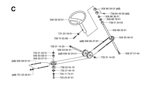 Engine Diagram and Parts List for R16 (953521401)(2006-01) Husqvarna Lawn Tractor