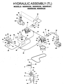 Hydraulic Pump - Motor 2 Diagram and Parts List for IZ5223 (968999526)(2006-08) Husqvarna Lawn Mower
