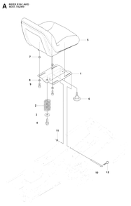 Seat Diagram and Parts List for R16CAWD (966830301)(2009-04) Husqvarna Lawn Tractor
