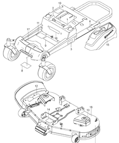 Decals Diagram and Parts List for Z248F (96795390200)(2018-09) Husqvarna Lawn Mower