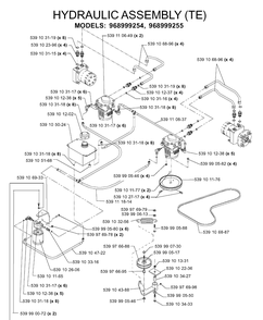 Hydraulic Pump - Motor Diagram and Parts List for IZ5223T (968999257)(2005-08) Husqvarna Lawn Mower