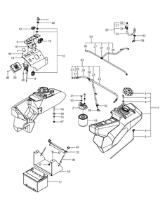 Ignition System Diagram and Parts List for PZ29D (96655480101)(2015-02) Husqvarna Lawn Mower