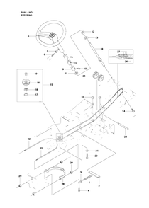 Steering Diagram and Parts List for R16CAWD (966830301)(2010-07) Husqvarna Lawn Tractor