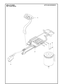 Electrical 2 Diagram and Parts List for 115IHD55 (967098601)(20182200001-Current) Husqvarna Hedge Trimmer