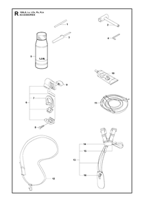 Accessories 2 Diagram and Parts List for 326RX 20091800001 & Above Husqvarna Trimmer