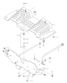 Guards Diagram and Parts List for Z554  Husqvarna Lawn Mower