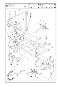 Cutter Arm Diagram and Parts List for K3000CUT-N-BREAK 2013-06 Husqvarna Circular Saw